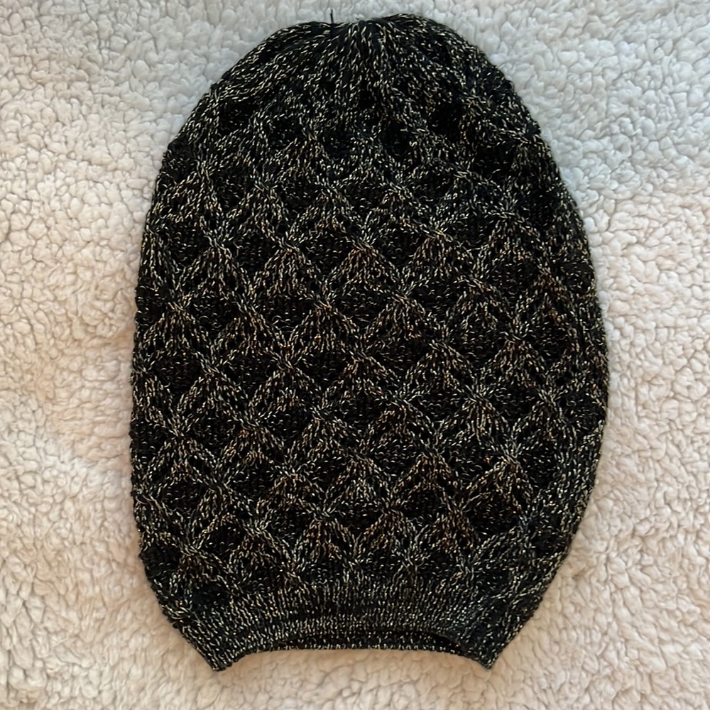 Gold and Black Beanie